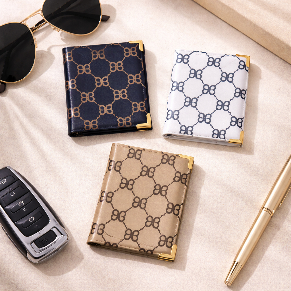 Porta Cartão Feminino Giovana Estampado Grande Capacidade 30 Cartões Compacto Elegante Multiuso