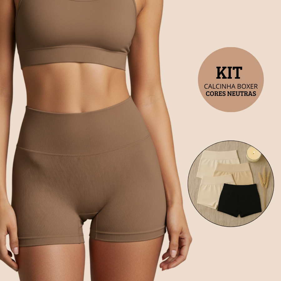 Kit Calcinhas Boxer Sem Costura Cueca Feminina Poliamida Importada Short Não Marca em Oferta na Shopee