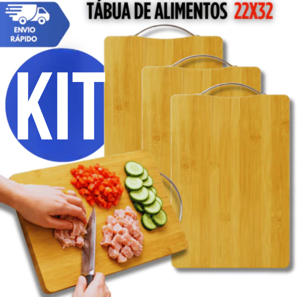 Tábua de Corte de Carne/Legumes Material Ecológico Bambu Com Alça Utilidades
