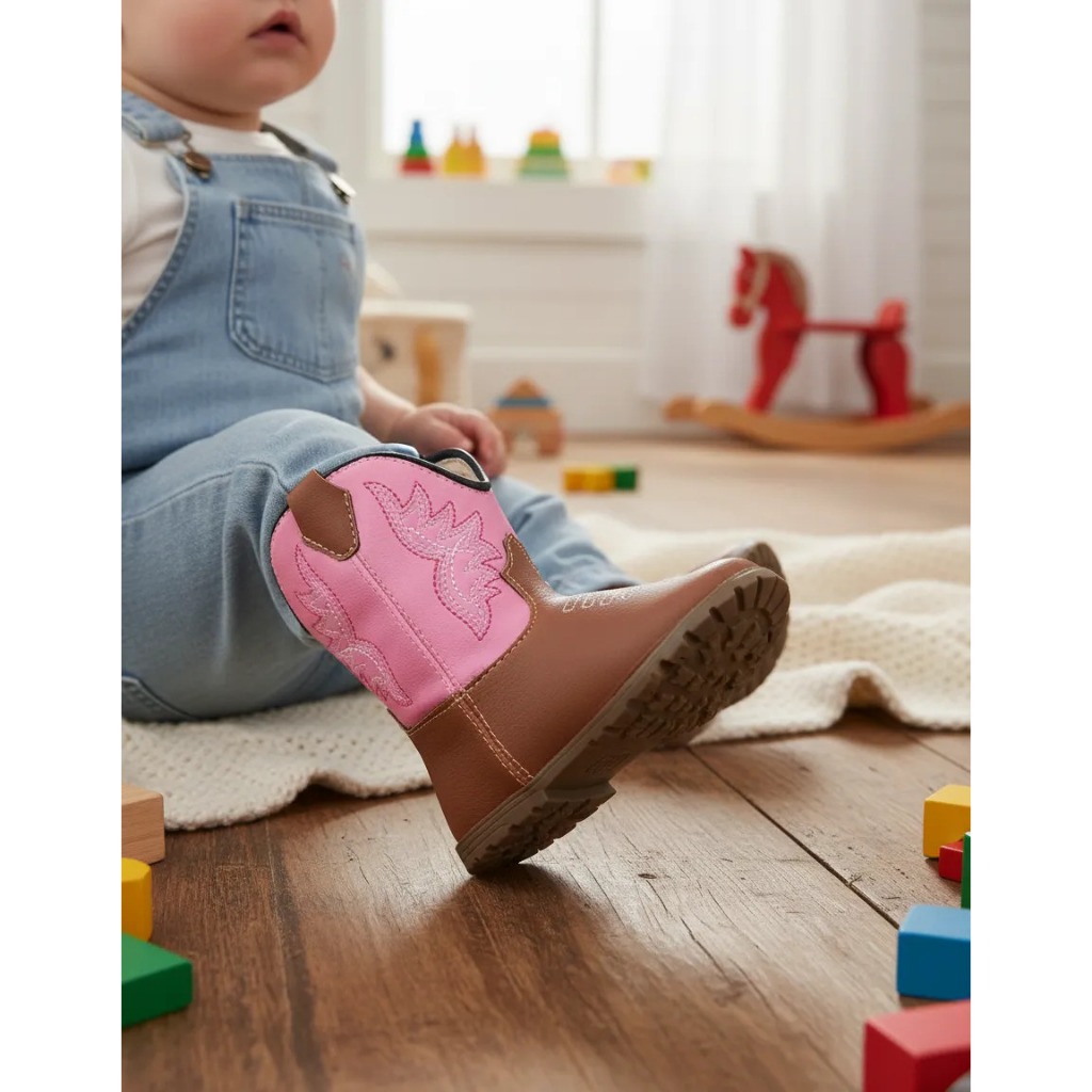 Botinha Texana Menina Menino do 16 ao 25 Sapatinho Infantil Country Cano Médio Baby Promoção