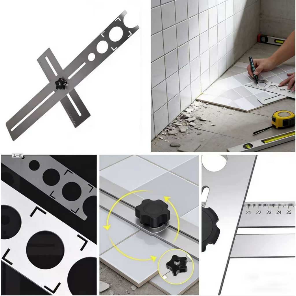 Régua Marcador de Furos para Azulejo, Piso e Porcelanato 40-60 cm