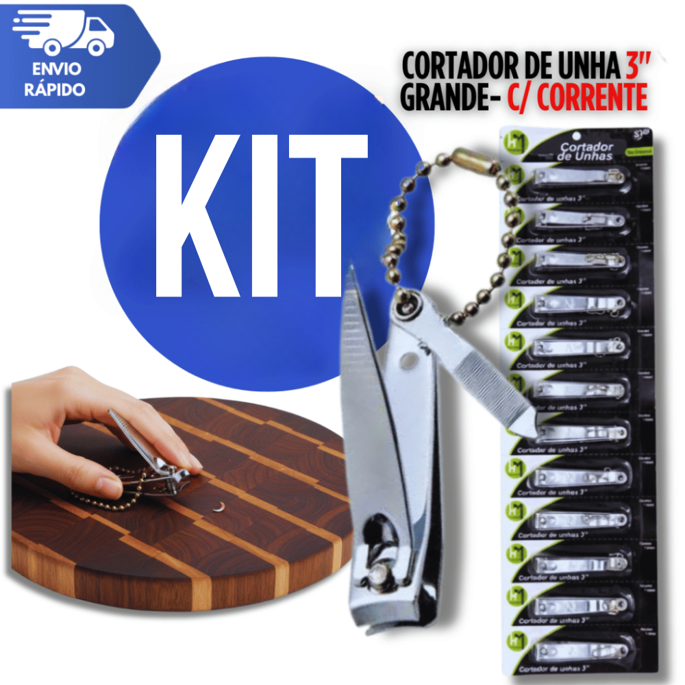 Unidades Cortador De Unha Grande 3" Polegadas Aço inox Manicure Pedicure Utilidades Qualidade Excelente