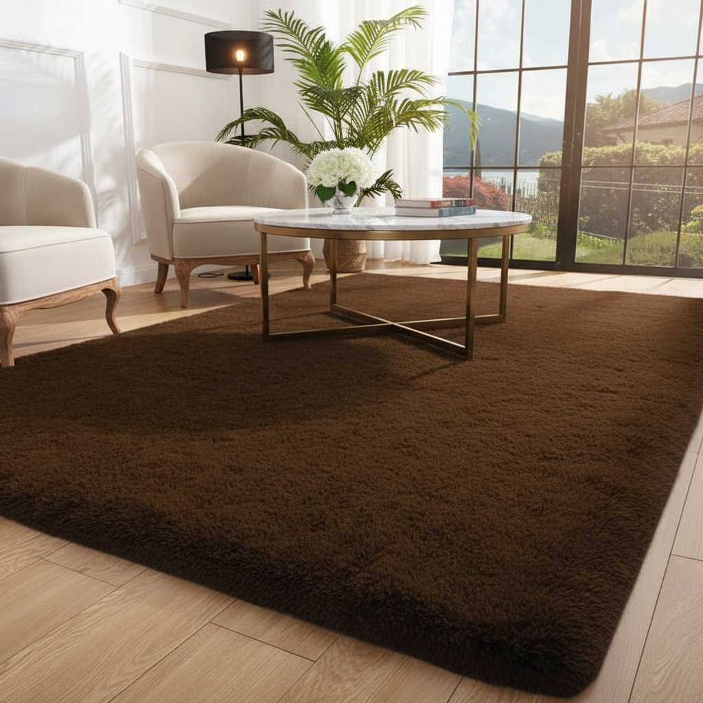 Tapete Peludo Shaggy Luxo Macio Fofinho Pelagem Alta 1,00x1,50