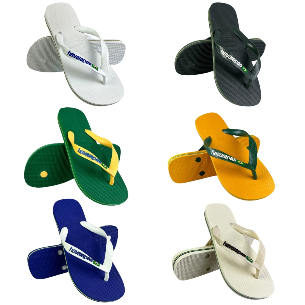 Chinelo Havaianas Brasil Logo Original Legítima Unissex Com Bandeira em Oferta na Shopee