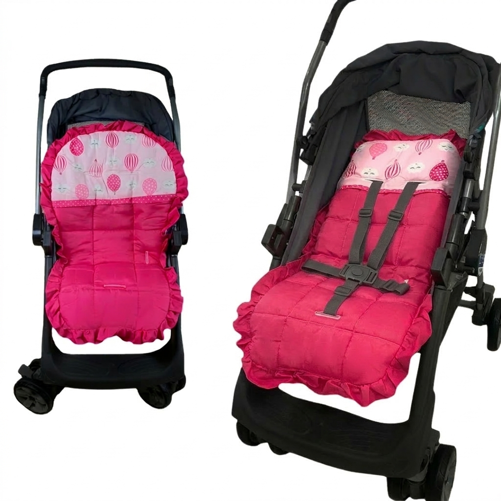 Capa Colchonete Carrinho 100% Algodão acolchoada todos tamanhos universal Estampada menino menina