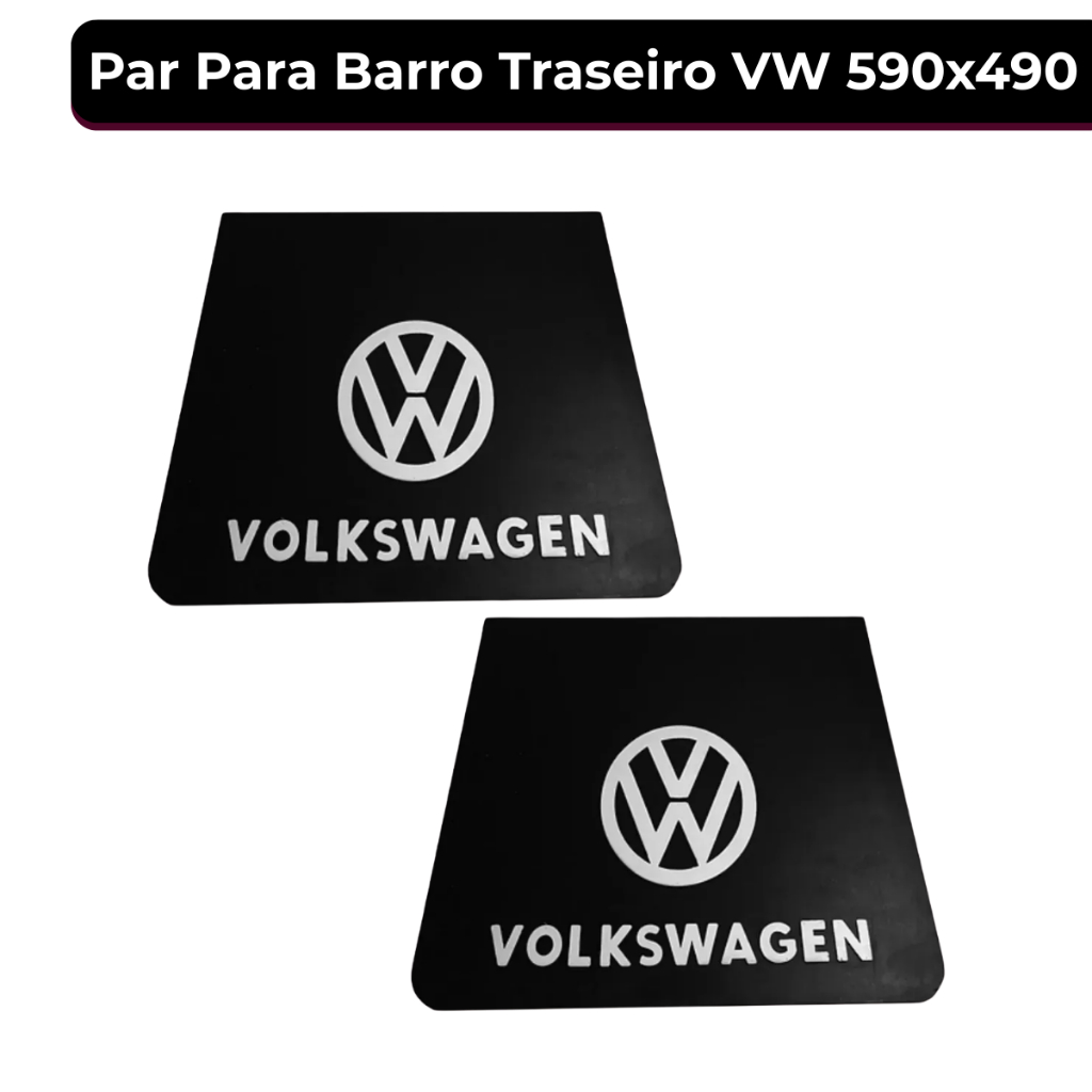 Par Parabarro Lameiro Alto Relevo Caminhão Volkswagen 59x49 Traseiro