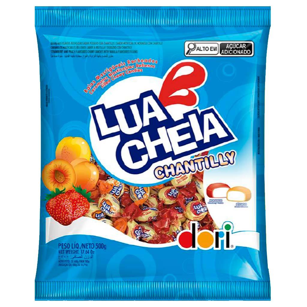 Bala Mastigável Recheada Lua Cheia Chantilly 500g - Dori