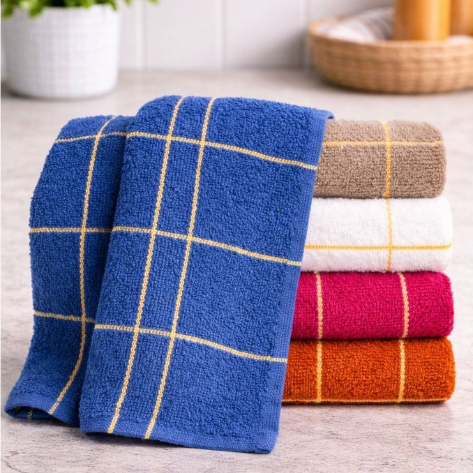 Kit 5 Panos de Prato Colorido Copa Felpudo luxo Atoalhado Listrado