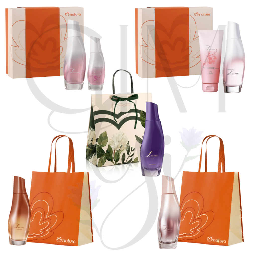 Luna Presente Natura Luninha, Marcante Liberdade Absoluta Nuit. Kit desodorante colônia Feminino.