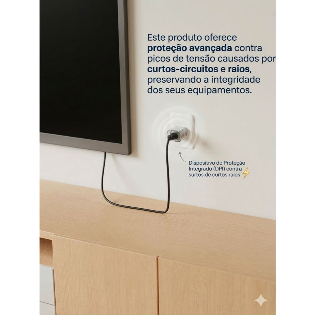 Protetor Contra Surtos Elétricos Contra Raios  20a Bivolt 127/220v
