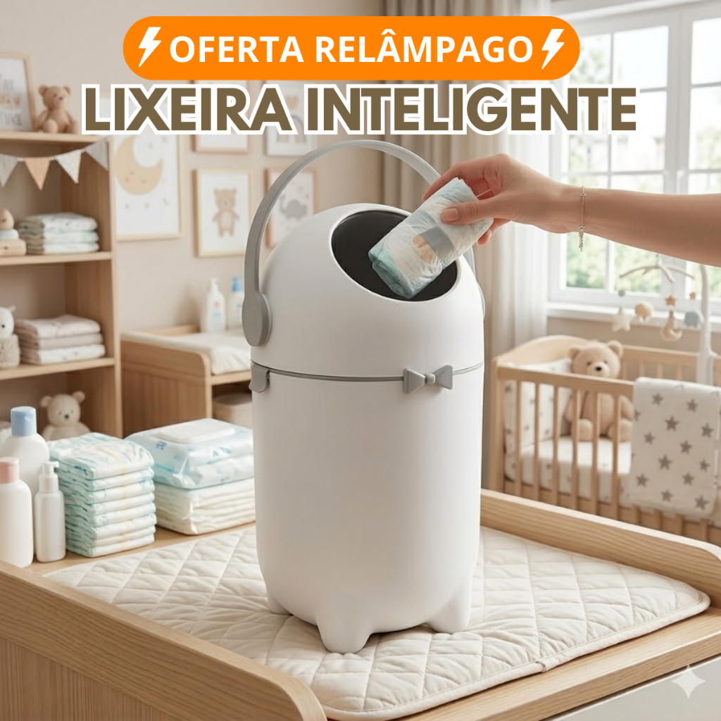 Lixeira Antiodor Inteligente Para Quarto Bebê Banheiro Consultorio Lixo Fralda Pet