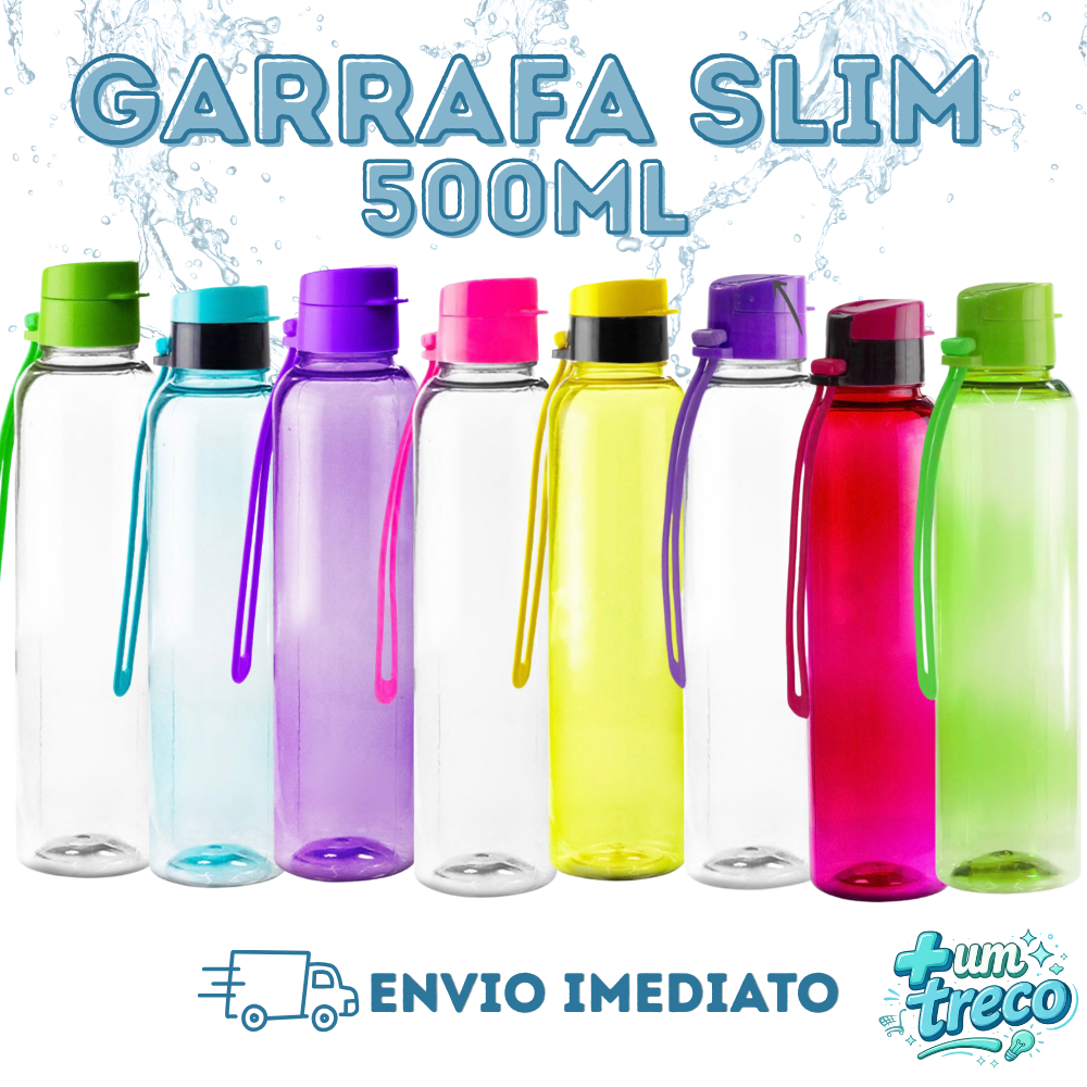 Kit 10 Garrafas Squeeze Slim- Academia, Escolar, Lembrancinha