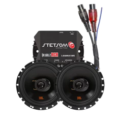 Kit Som Automotivo Completo Amplificador Stetsom IR 160.2 + 2 Alto-falantes JBL FLEX4 FLEX4 6 Polegadas