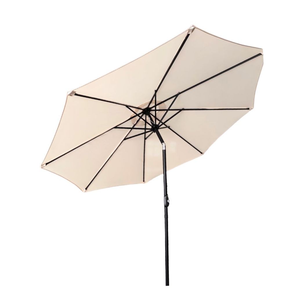 Ombrelone 8 Varetas Guarda-sol Sombrero Articulado Estrutura Metal Jardim Varanda Gourmet Praia Piscina 2,6m Premium Bar