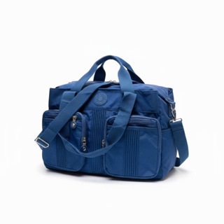Bolsa Femnina Transversal de Ombro Grande em Nylon Cabe Notebook Bolsos Frontais em Oferta na Shopee