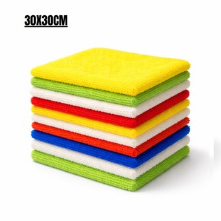 Kit 05 Pano de Microfibra para Limpeza Lavagem a Seco Magico Flanela Anti Risco 30x30