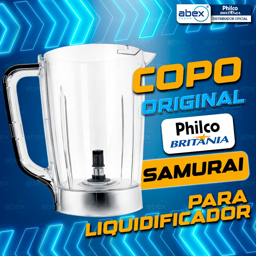 Copo Para Liquidificador Philco Samurai Super Chef Samurai Fun Kitchen Sem Tampa Preto Original