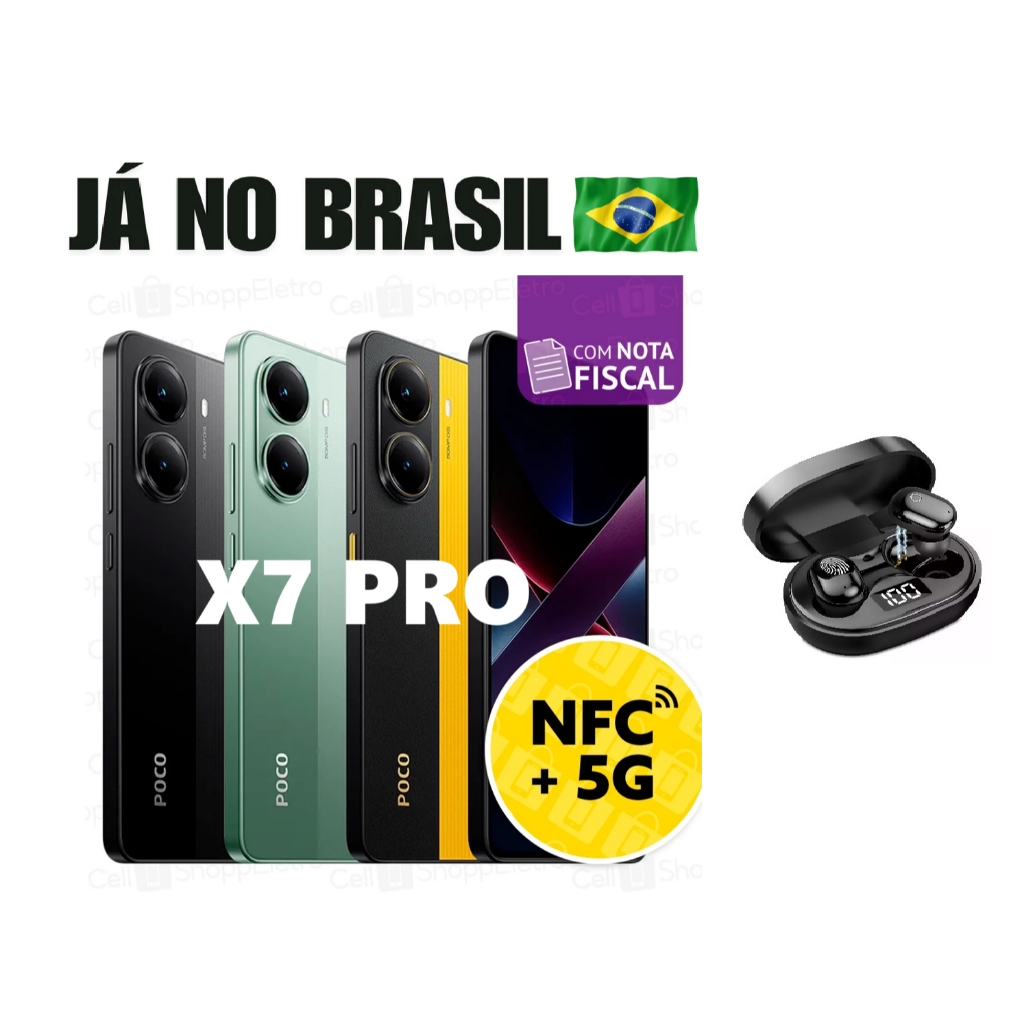 Smartphone Xiaomi Poco X7 Pro 512GB 12 RAM 5G Versão Global NFC Original