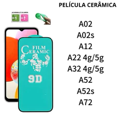 Película Cerâmica 9D Flexível Hidrogel Para Samsung A02 A02s A12 A22 A32 A52 A52s A72 4G 5G