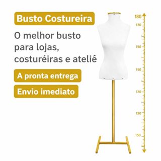 Manequim Busto Feminino Costureira, Costura e corte  | Veste 38 e 40 | Expositor de Roupas Vitrine e Pedestal Opcional. em Oferta na Shopee