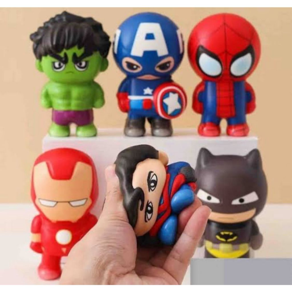 Squish Herois Anti-stress/macio Super Herois Toys