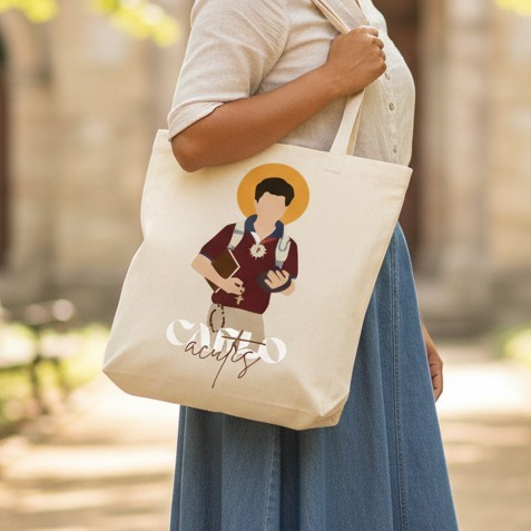 Bolsa Ecobag Carlo Acutis Jovem Santo- Sacola reutilizável católica oração Proteção