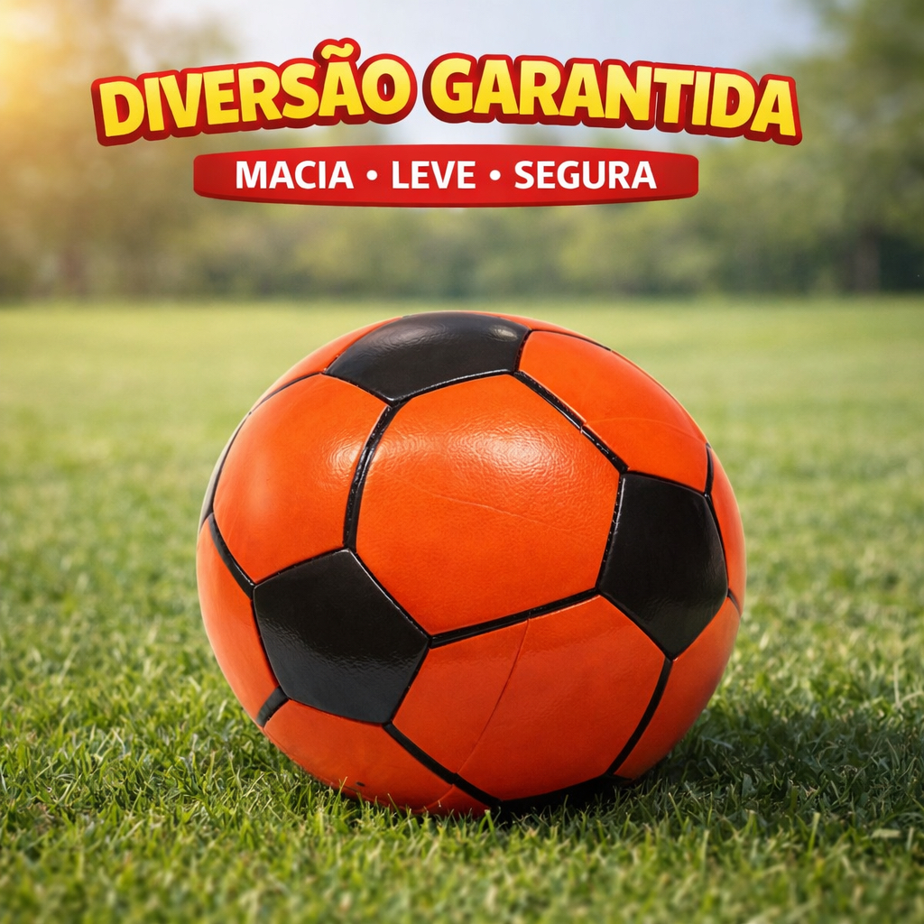 Bola Infantil Vinil Macia Futebol Criança Leve Brinquedo Lazer Recreação Colorida