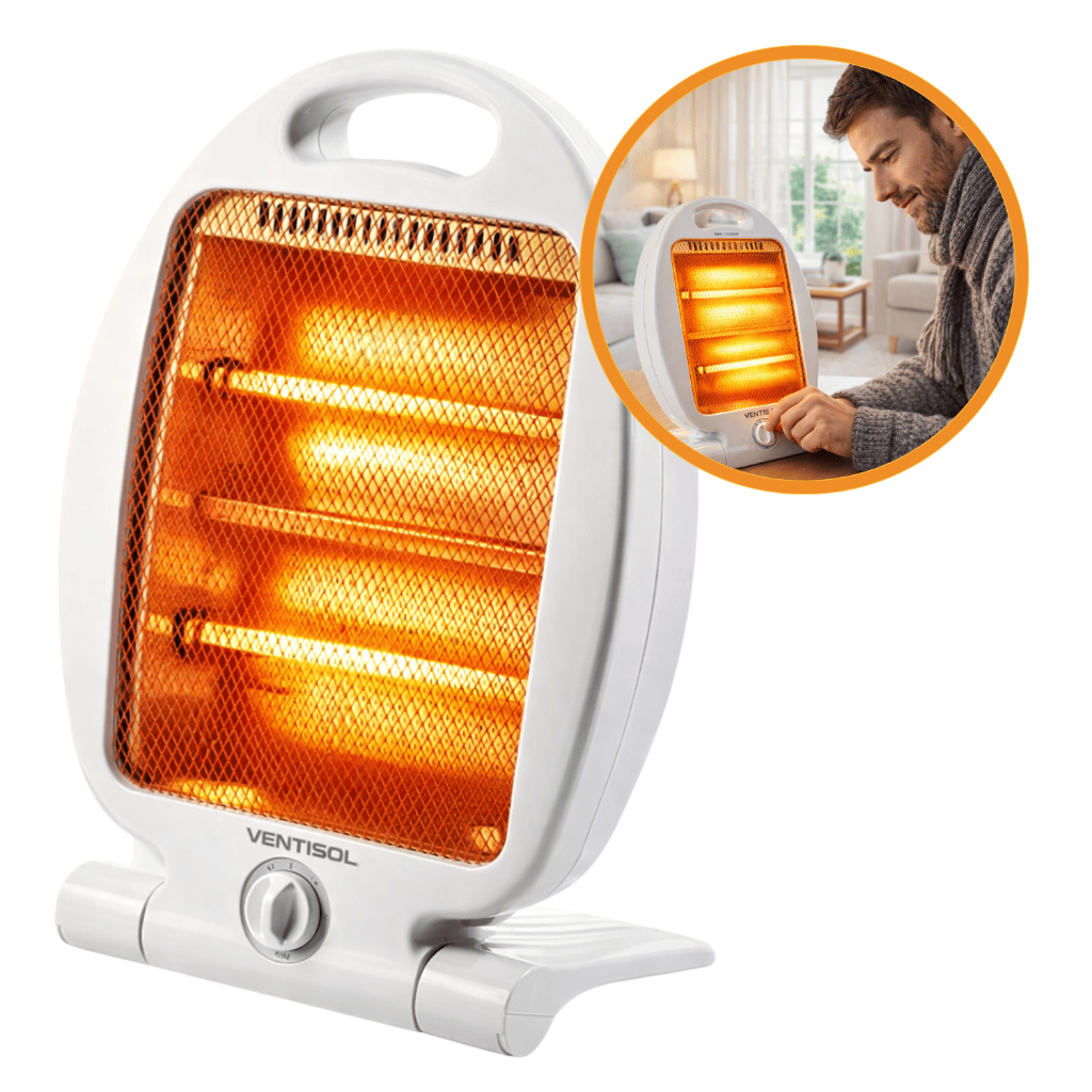 Aquecedor De Ambiente Elétrico Portátil Quartzo 800w Inverno Ventisol MCSB