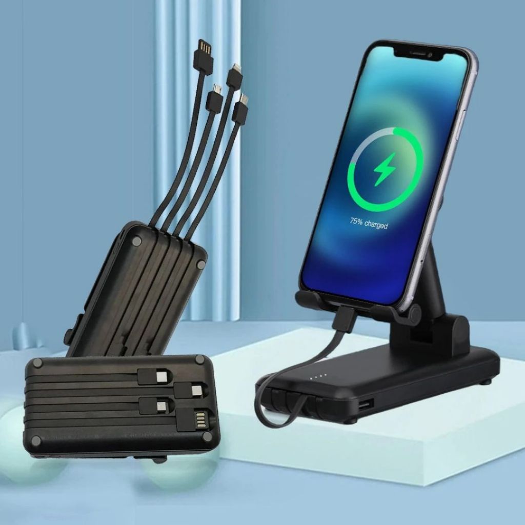 Carregador Portátil PowerBank 10000 mAh  Com Suporte De Mesa