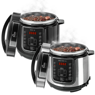 Panela de Pressão Elétrica Digital 6 Litros Preta ou Inox - Kian em Oferta na Shopee