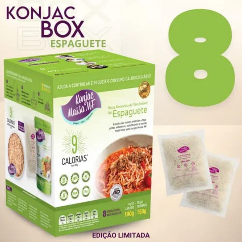 Kit 8 Konjac Box Tipo Espaguete - Macarrão Para Dieta - Massa Zero Carboidratos