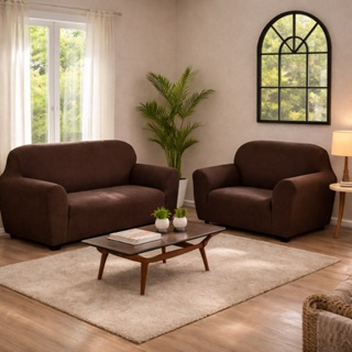 Kit Capa De Sofá 3 E 2 Lugares King Coladinha Malha Spandex Elástica Ajustável em Oferta na Shopee