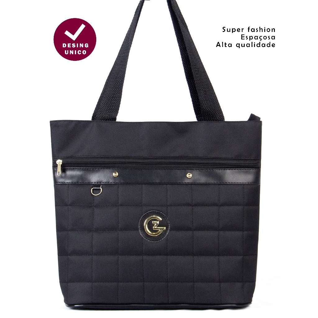 Bolsa Feminina de Ombro Tecido Lonado Resistênte Ziper Reforçada Para Dia-Dia Trabalho ENVIO RAPIDO