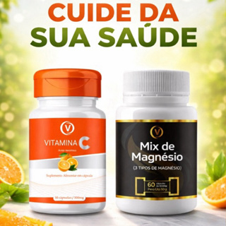 KIT Mix de Magnésio  + Vitamina C - Antioxidante - Auxilia no foco e metabolismo - Envio Rápido em Oferta na Shopee