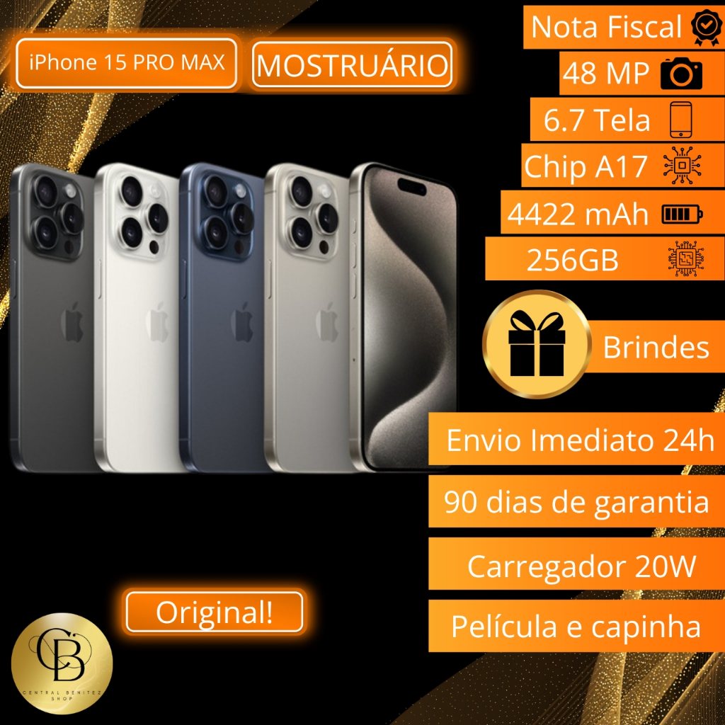 Iphone 15 pro Max 256gb Original Mostruário Vitrine