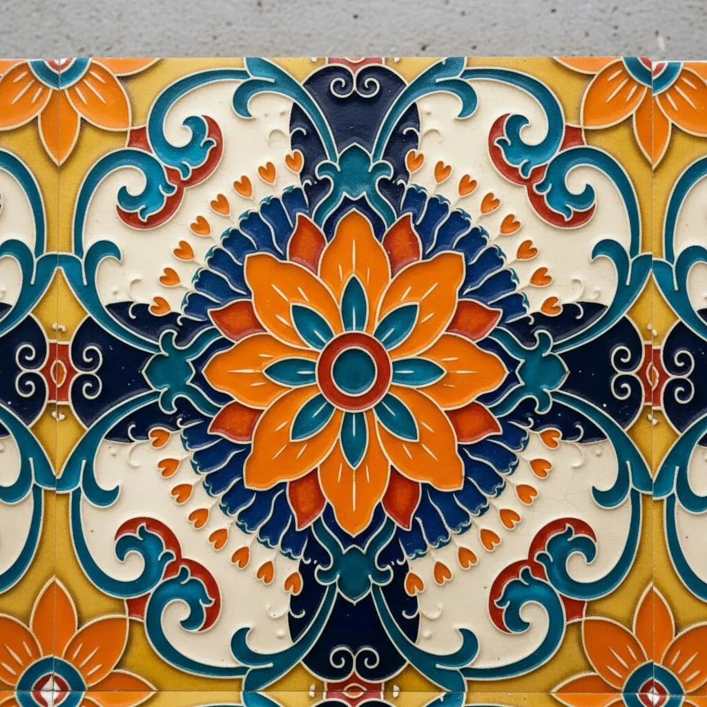 Ladrilho Hidráulico Revestimentos Decorativos Centro De Portugal Caixa 9 Pçs 15x15cm Flor do Oriente