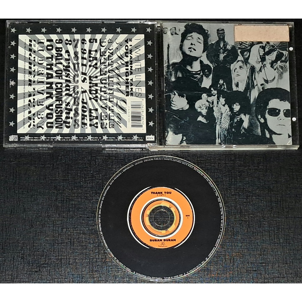 Duran Duran CD Thank You 1995 Raro Anos 90 White Lines Perfect Day Lay Lady Lay Ótimo Estado