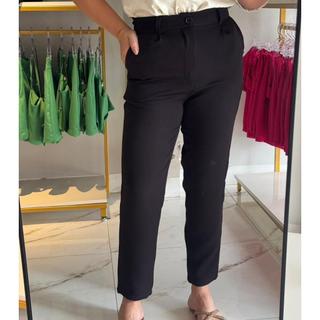 calça feminina  preta tradicional,cintura alta
