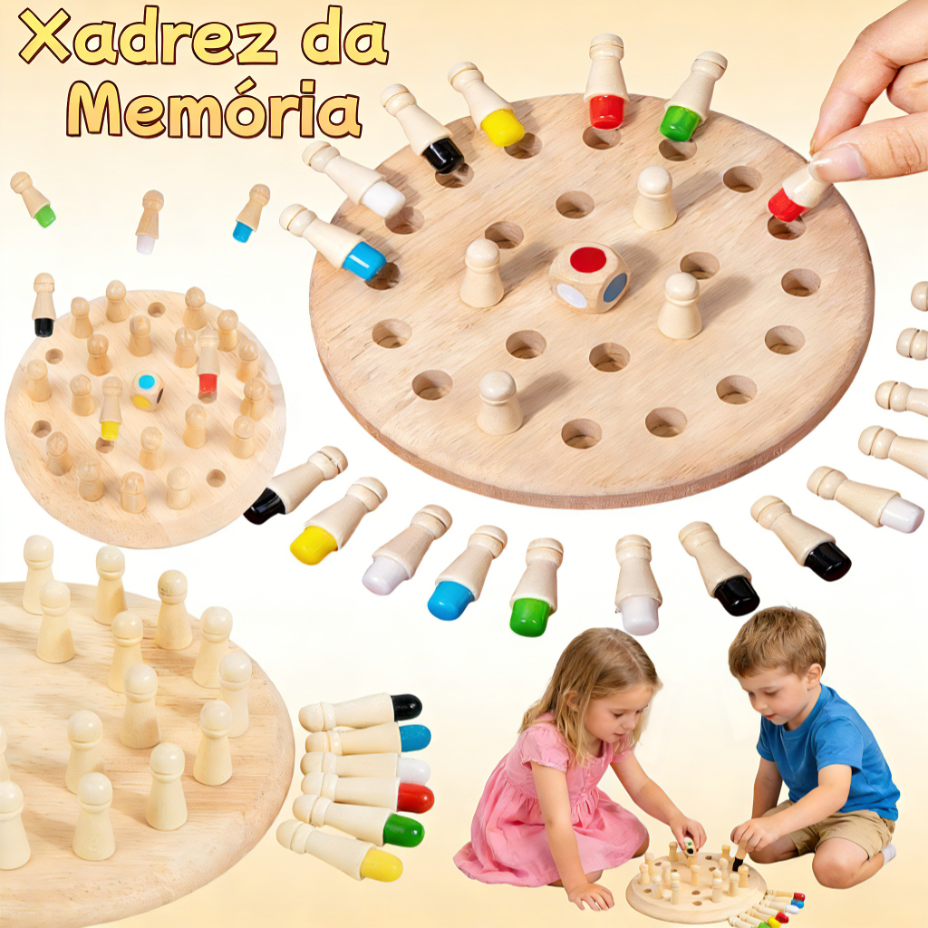 Jogo De Memórias De Aprendizagem Madeira Tabuleiro Colorido Quebra-Cabeça Brinquedo Educacional Montessori Para Infantil