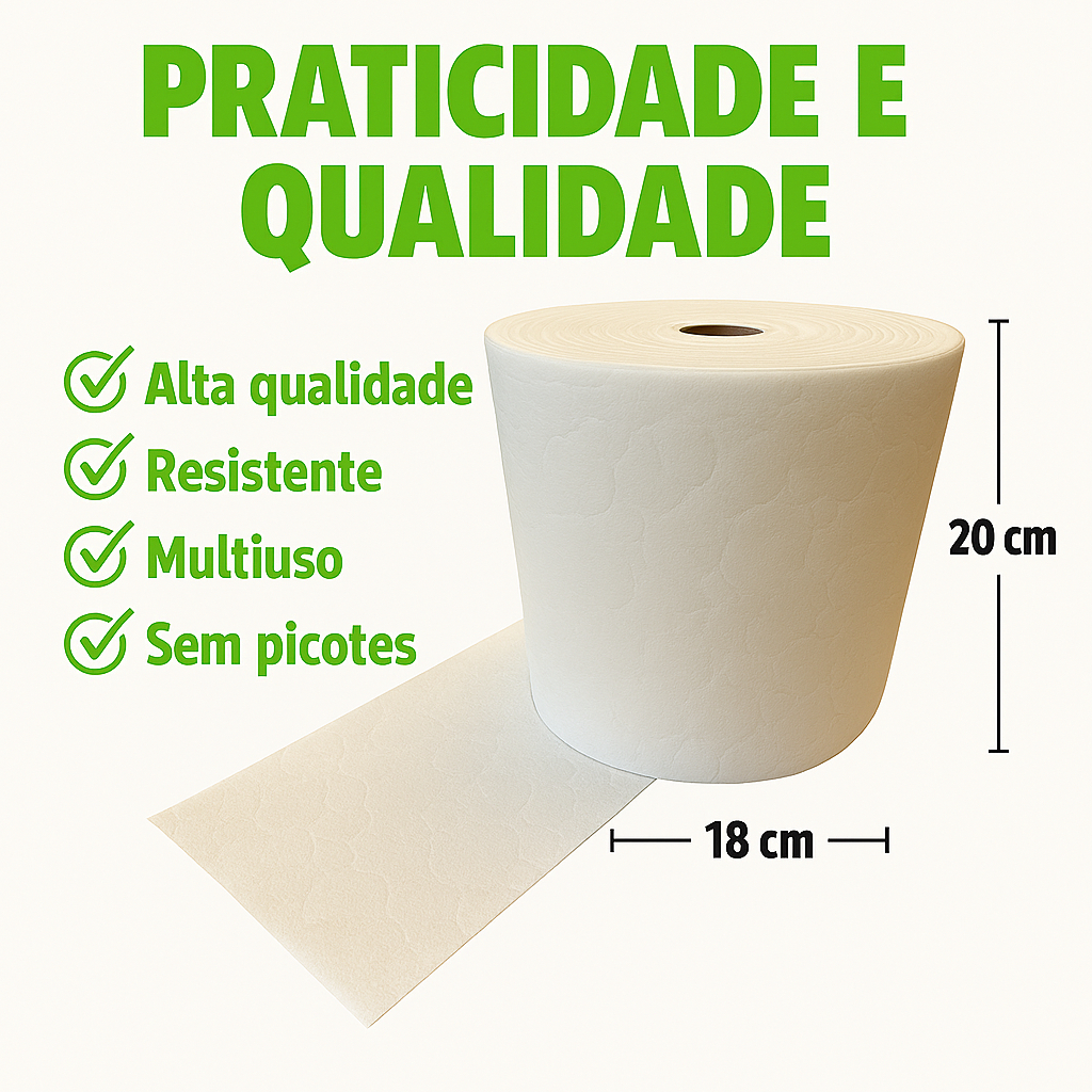Pano de Limpeza Multiuso Tipo Perfex sem picote - Rolo com 90 Metros - Lavável e alta absorção em Oferta na Shopee