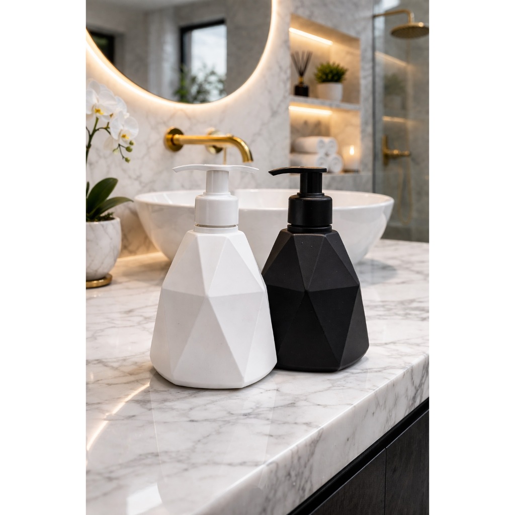 Porta Sabonete Liquido De Plástico 500ml Cor Branco