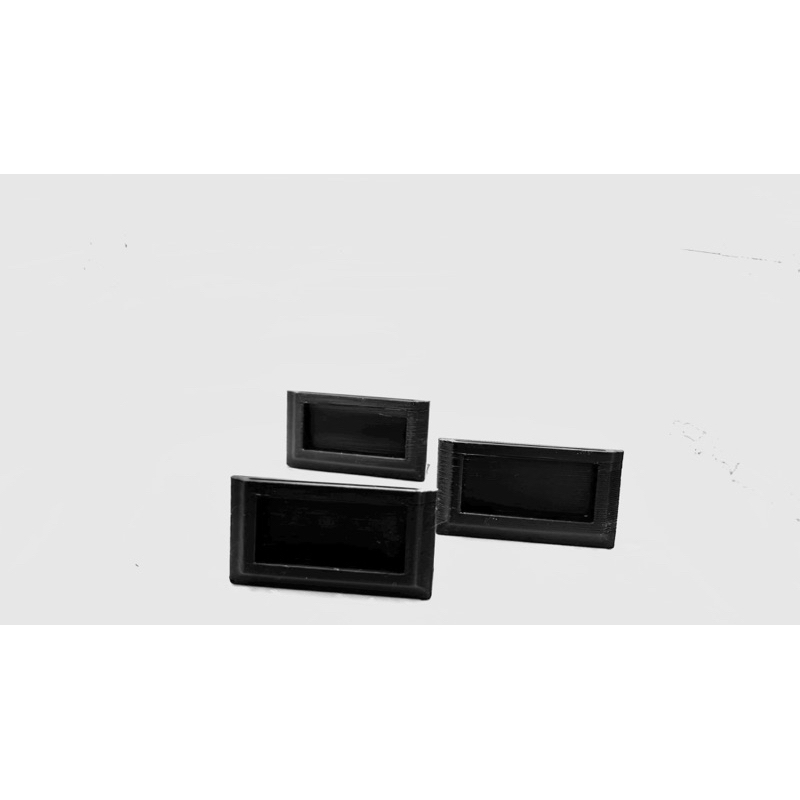 Kit 10 Expositores de Preço + 1 Suporte Cartão de Visita - Preto - Impressão 3D em PLA