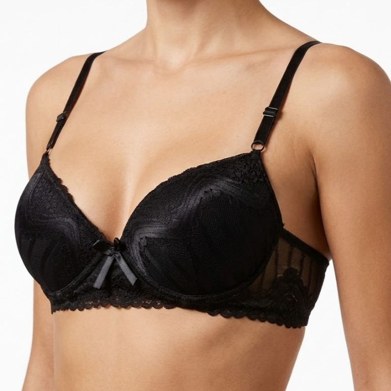 Sutiã em Renda com Bojo Modelo Tradicional Alça Regulável Dia a Dia Revenda Confortável Sexy