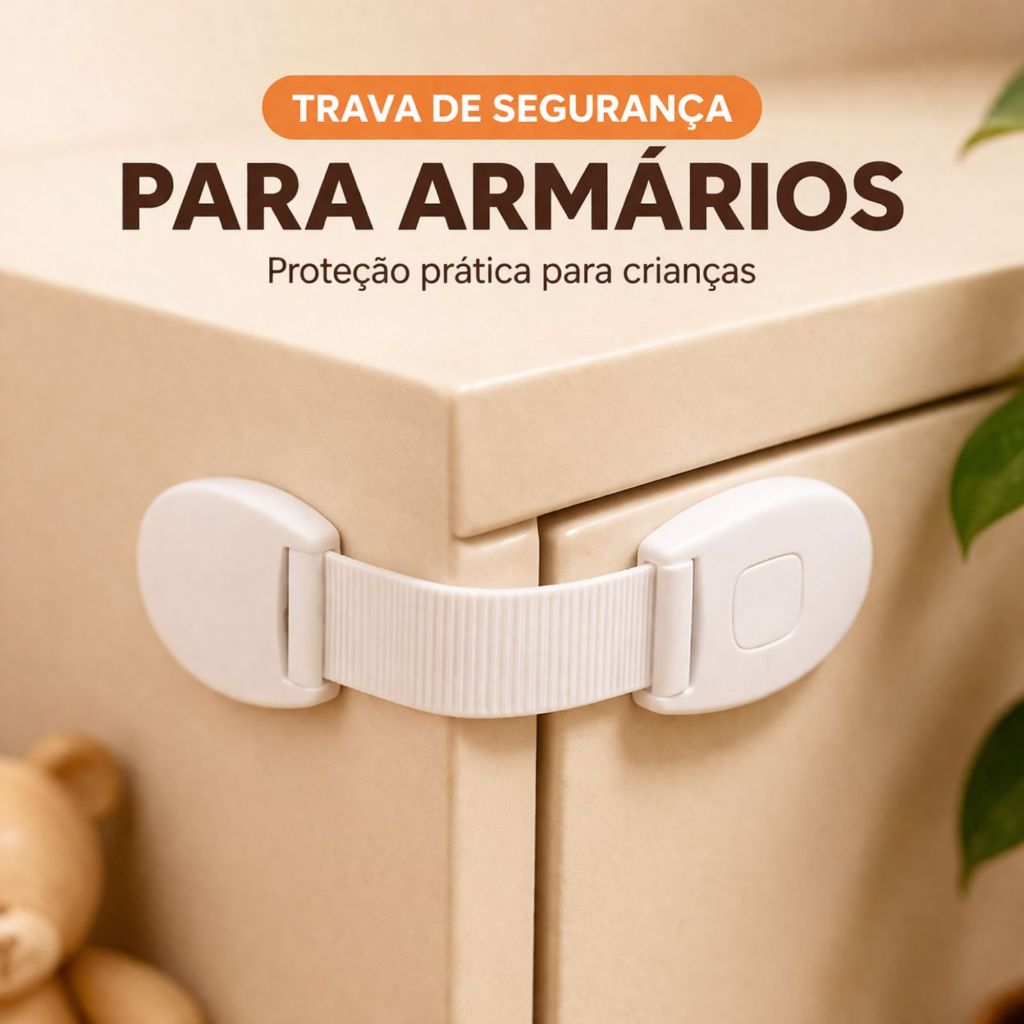 Kit 6 un Trava Gaveta Armario Segurança Bebe