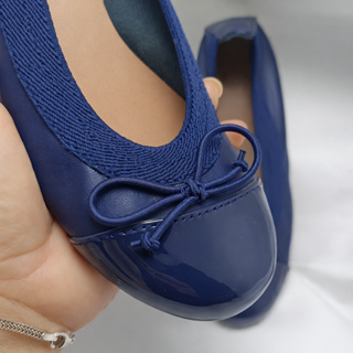 Sapatilha Feminina Bag Shoes Bico Redondo Napa Verniz Moderna Elegante Confortável Antiderrapante em Oferta na Shopee