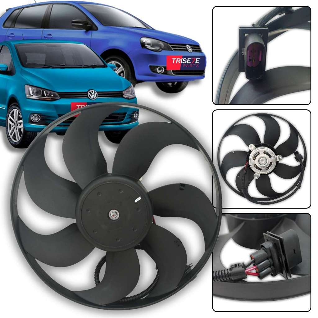 Ventoinha do Radiador Golf G4 Polo Hatch/ Sedan Fox e SpaceFox e Audi - MODELOS GRANDE