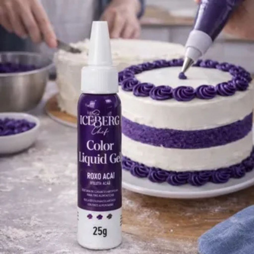 Corante Liquid Gel Roxo Açaí 25g - Iceberg Chef