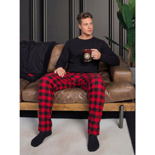 Calça Masculina Xadrez Flanela com Bolso Confortável em Oferta na Shopee