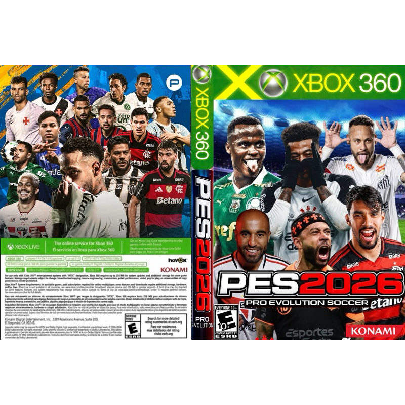 Novo Pes 2026 Brasileirão Xbox 360 atualizado
