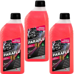 Kit 3 Aditivos Radiador Paraflu Pronto Uso Rosa Orgânico 1l
